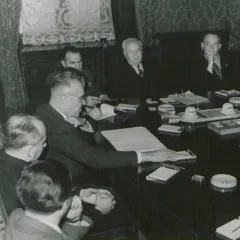 První schůze bankovní rady NBČs v roce 1948
