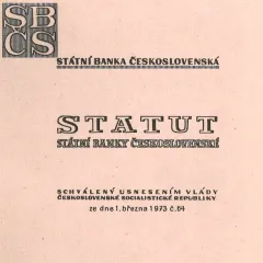 Statut Státní banky československé z roku 1973