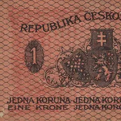 1 Kč státovka Bankovního úřadu ministerstva financí, revers (1919)