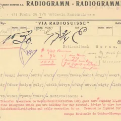 Potvrzení o převodu zlata NBČ na Říšskou banku (1939)