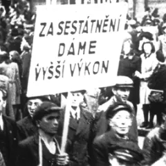 Manifestace za zestátnění průmyslu a bank (1945), ČTK