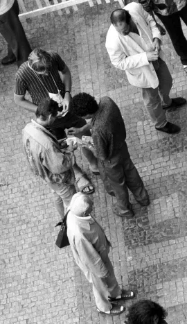 Veksláci na Václavském náměstí v Praze (1989), Doležal Michal, ČTK